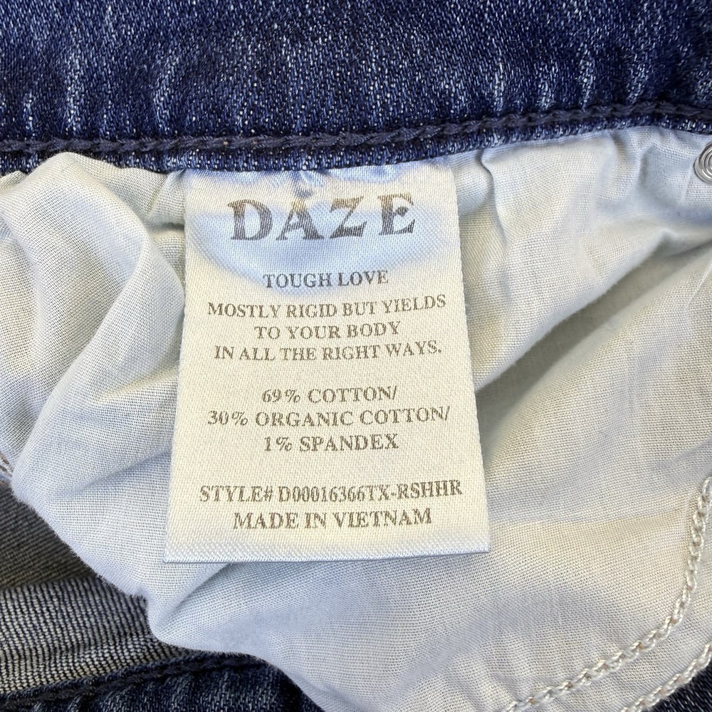 Daze Women's Eastside Cuff Jean-Rush Hour Size 28 Blue Denim High Waist - Picture 6 of 12